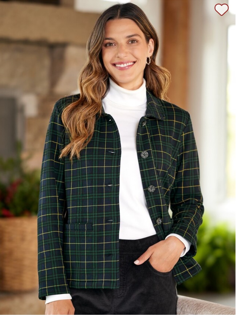 Vermont Country Store Ella Simone Soft Knit Jacket With Plush Lining size XL